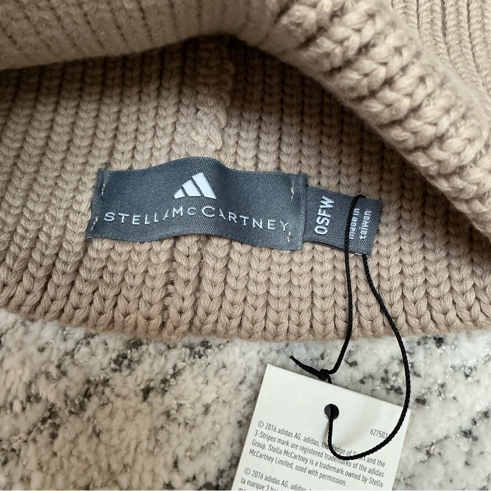 adidas by Stella McCartney | Cuff Knit Beanie Khaki/Signal Green NWT - Picture 6 of 8